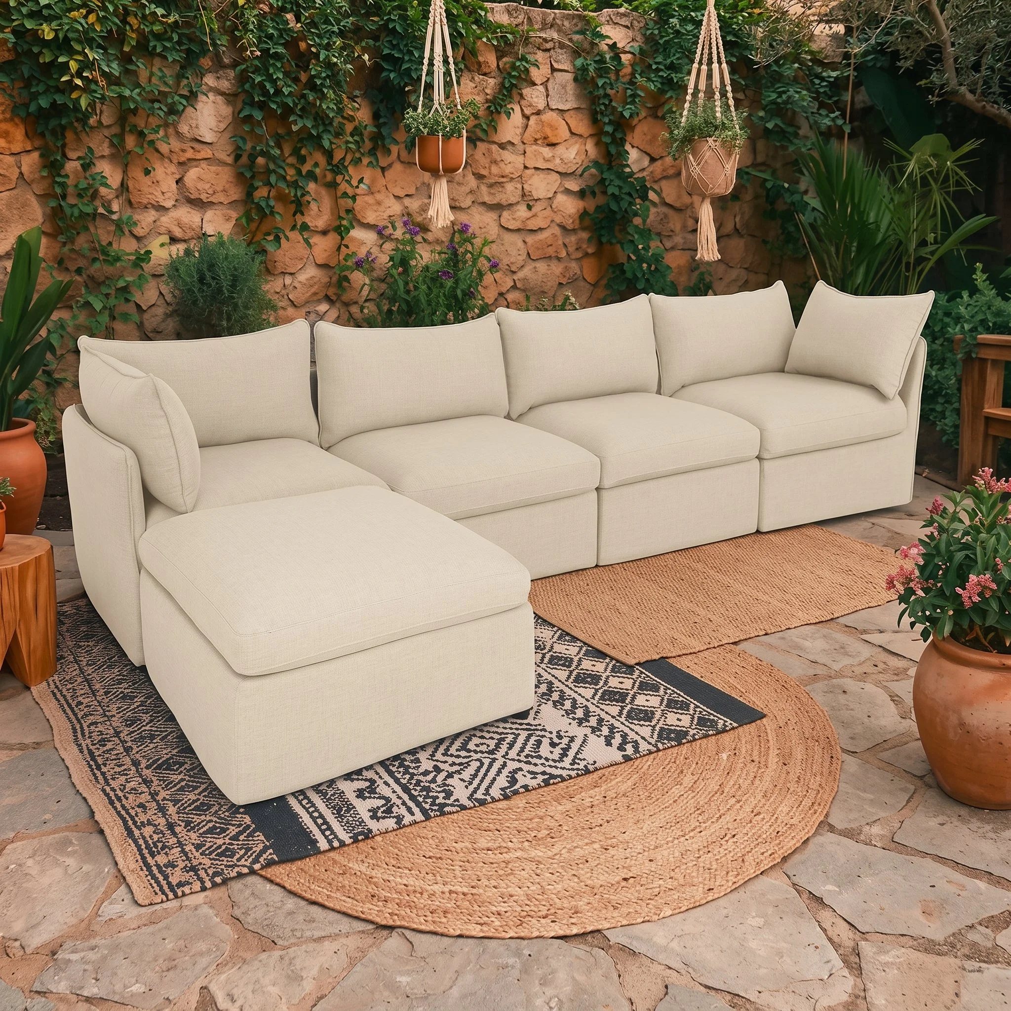Simon 5-Piece Modular Patio Sofa / SKU# CM-0063 / 18 Stocks / $762.43 DDP