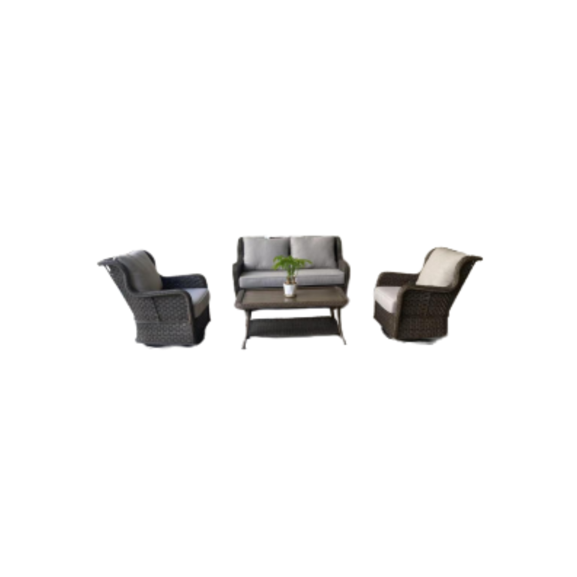 Harbor Lounge Glider & Swivel 4-Piece Seating Set