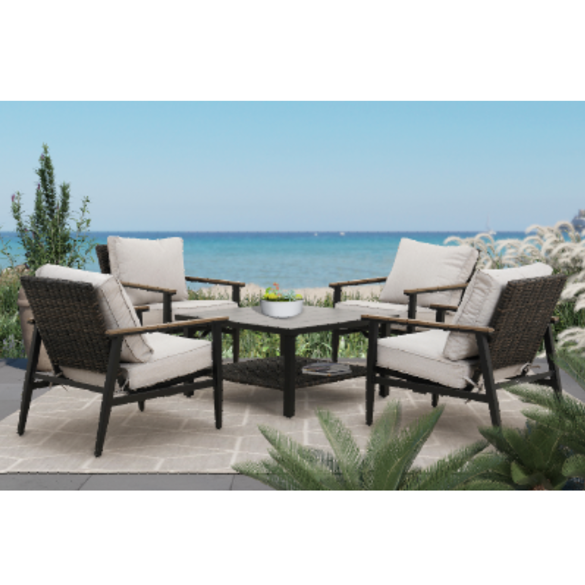 Charles 5-Piece Chat Set / SKU: LR0525-02 / 468 Sets / $616 DDP