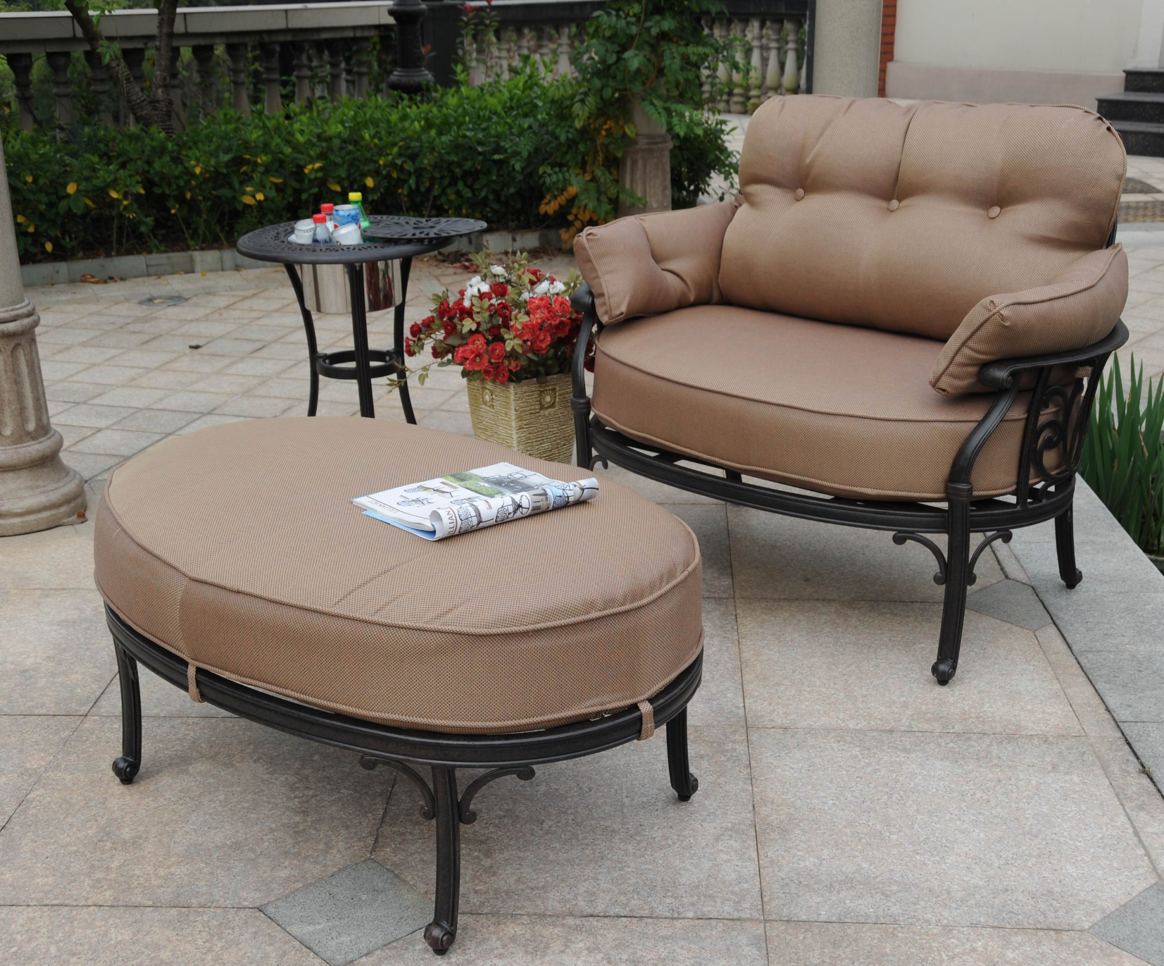 Geneva Cuddle Chair and Ottoman Set