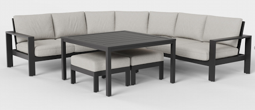 Matera Curved Sectional Dining Set