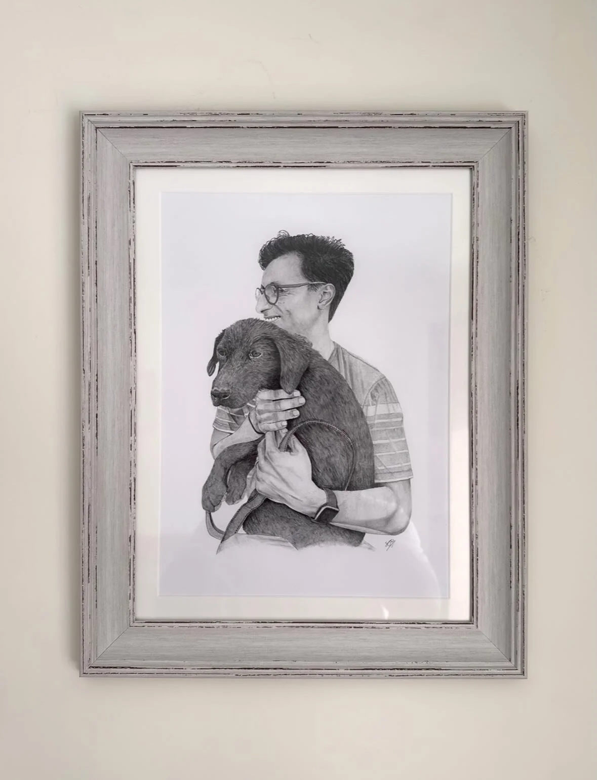 Big love to Zee for giving me the opportunity to do this portrait of her son and his pup, really enjoyed this one. Open for commissions, DM for details and pricing 🫶🏻