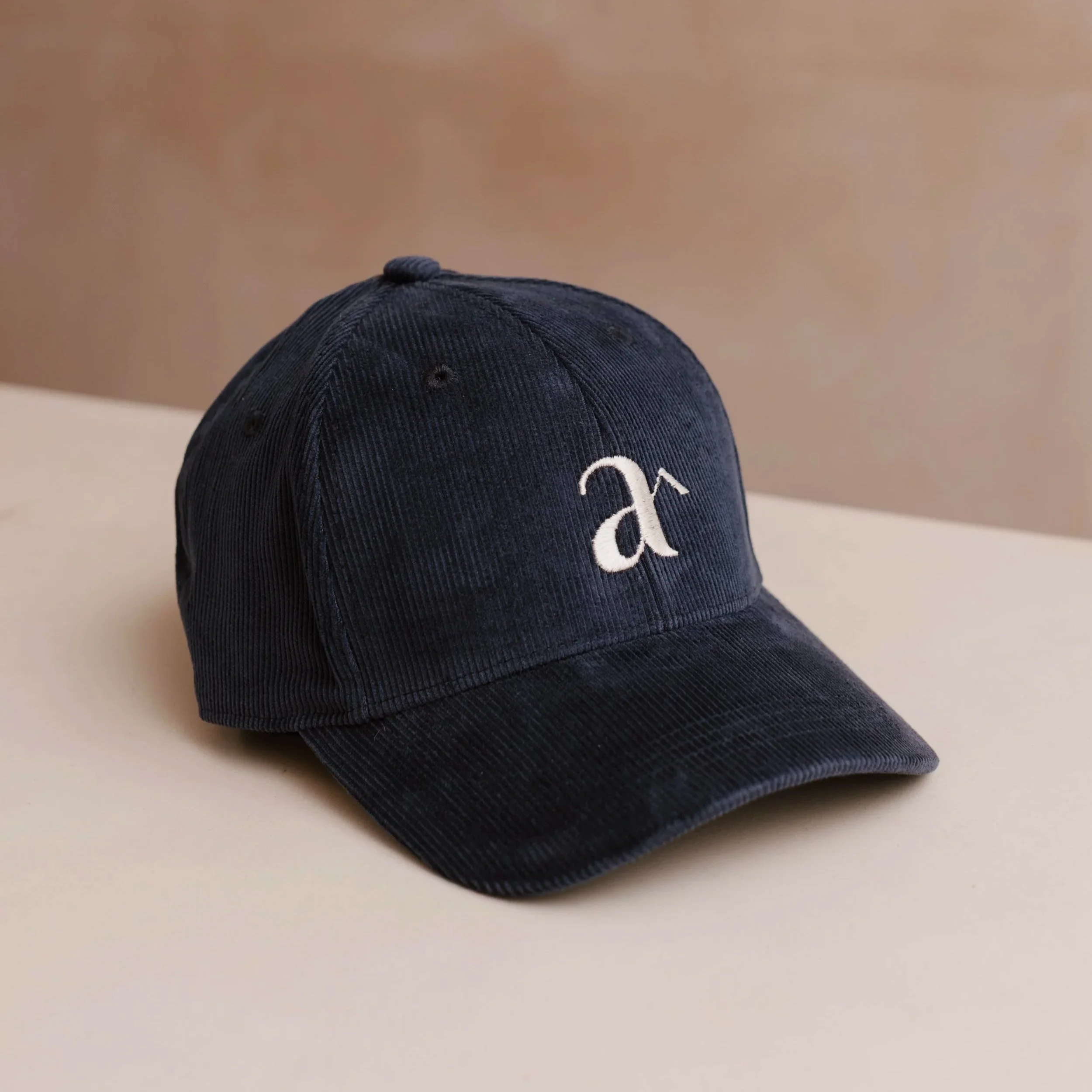 “a” Logo Navy Cord Cap