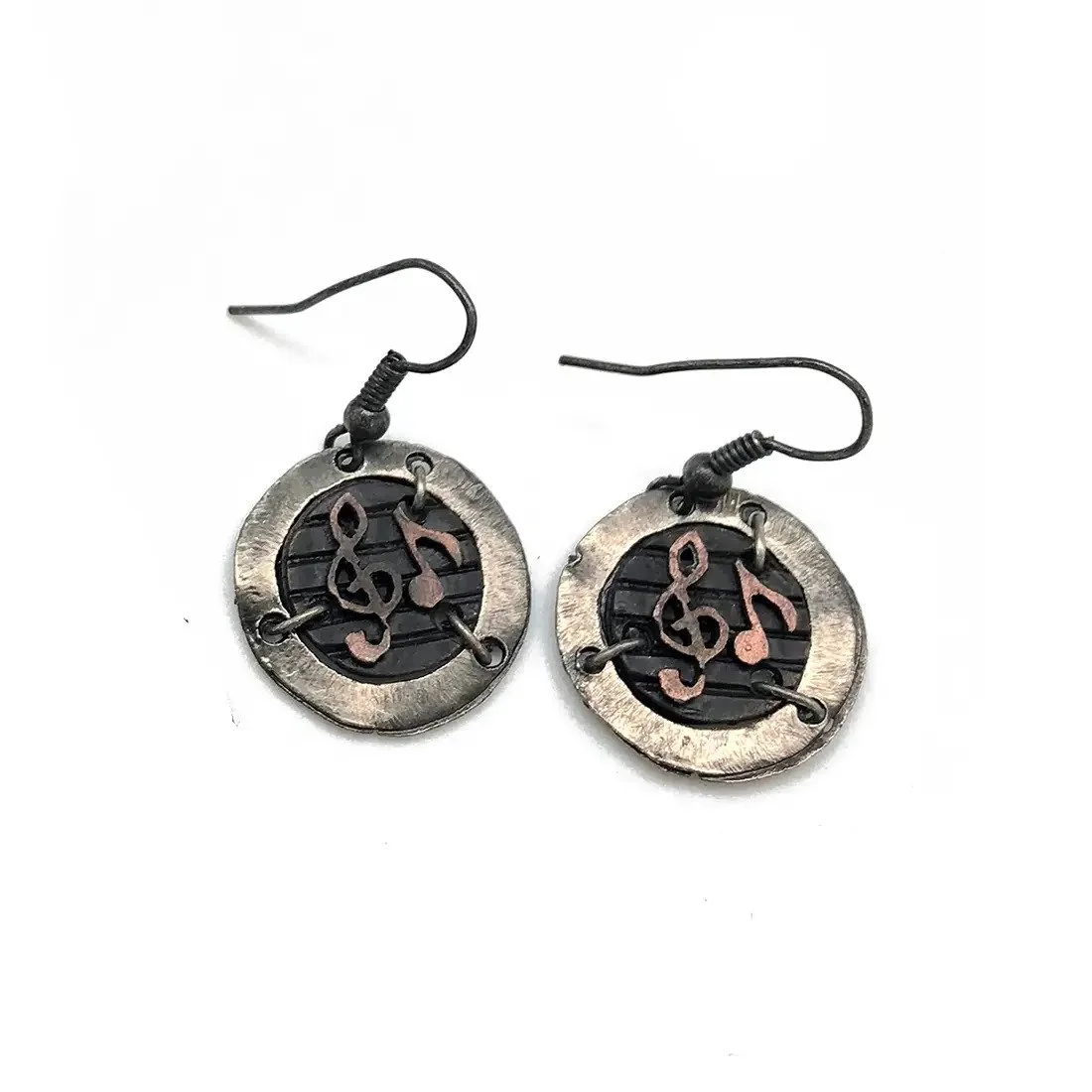 Pewter Earrings - Music Notes