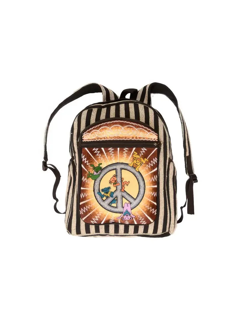 Grateful Dead Dancing Bears Hangin with Peace Gheri Backpack  display picture 3