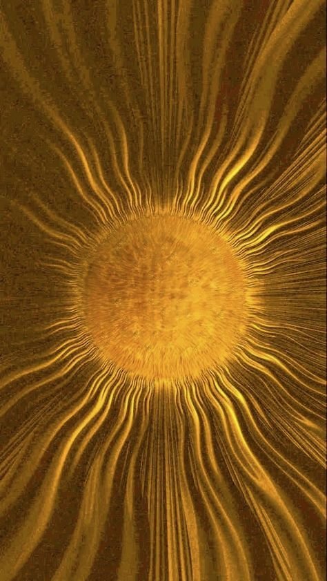 Abstract golden sunburst with radiating lines