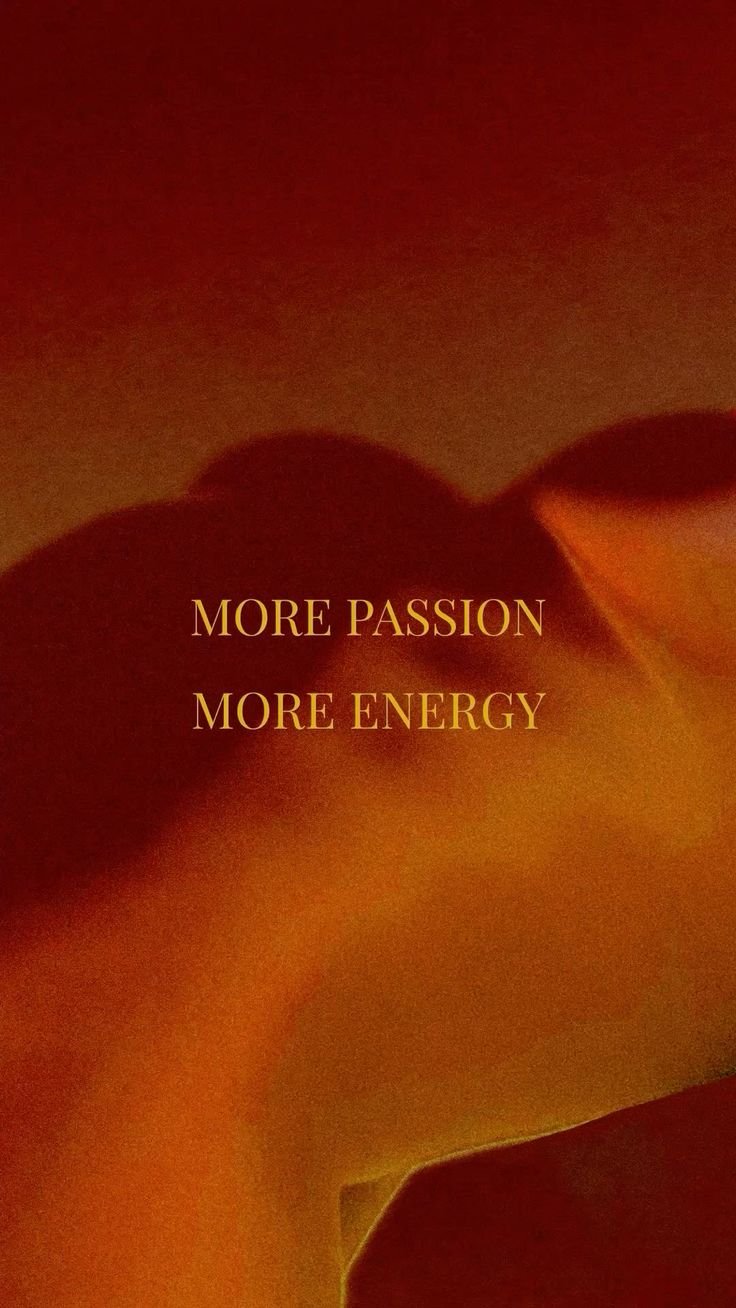 Abstract gradient background with text "MORE PASSION MORE ENERGY"
