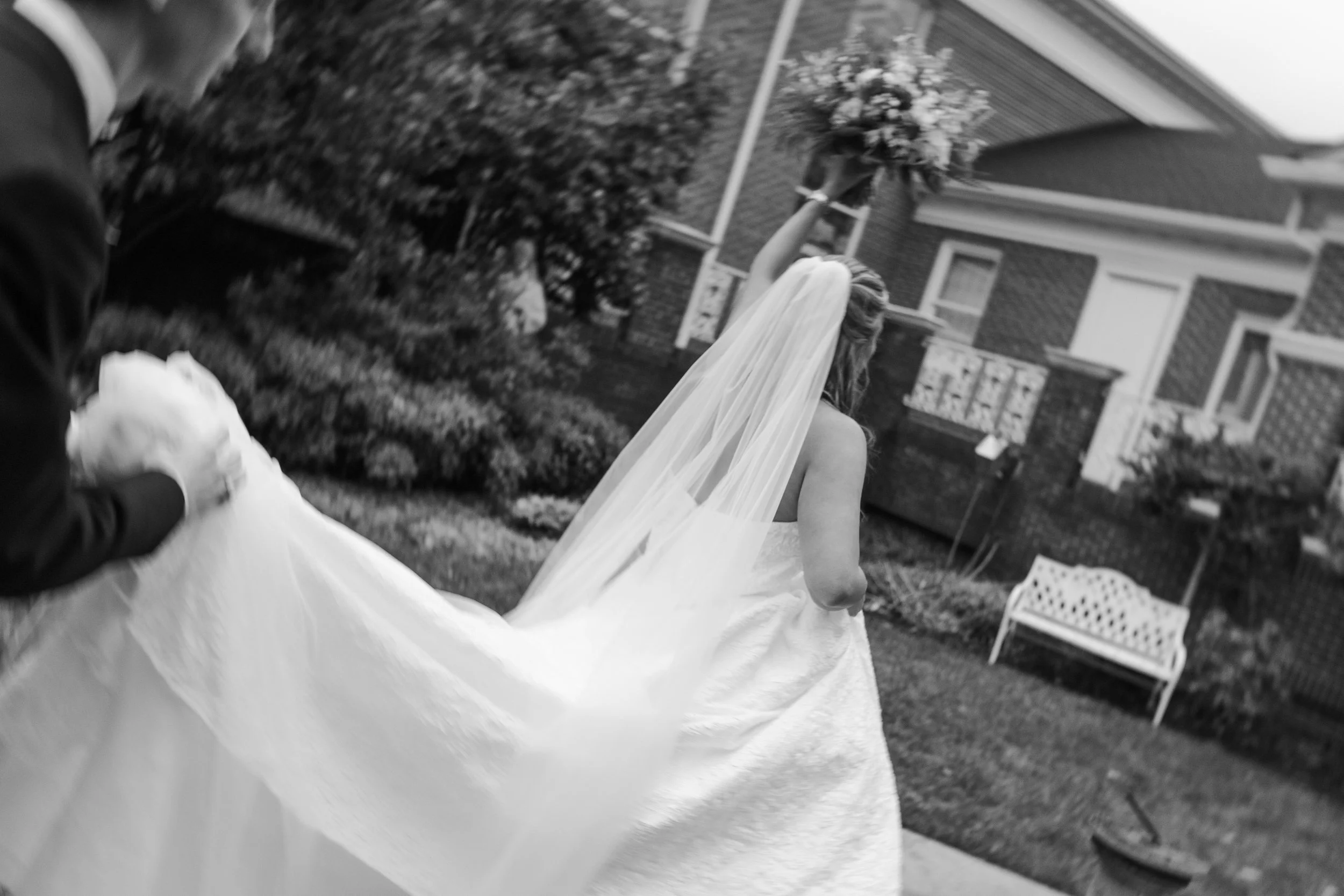 Documentary church couples portraits on the wedding day