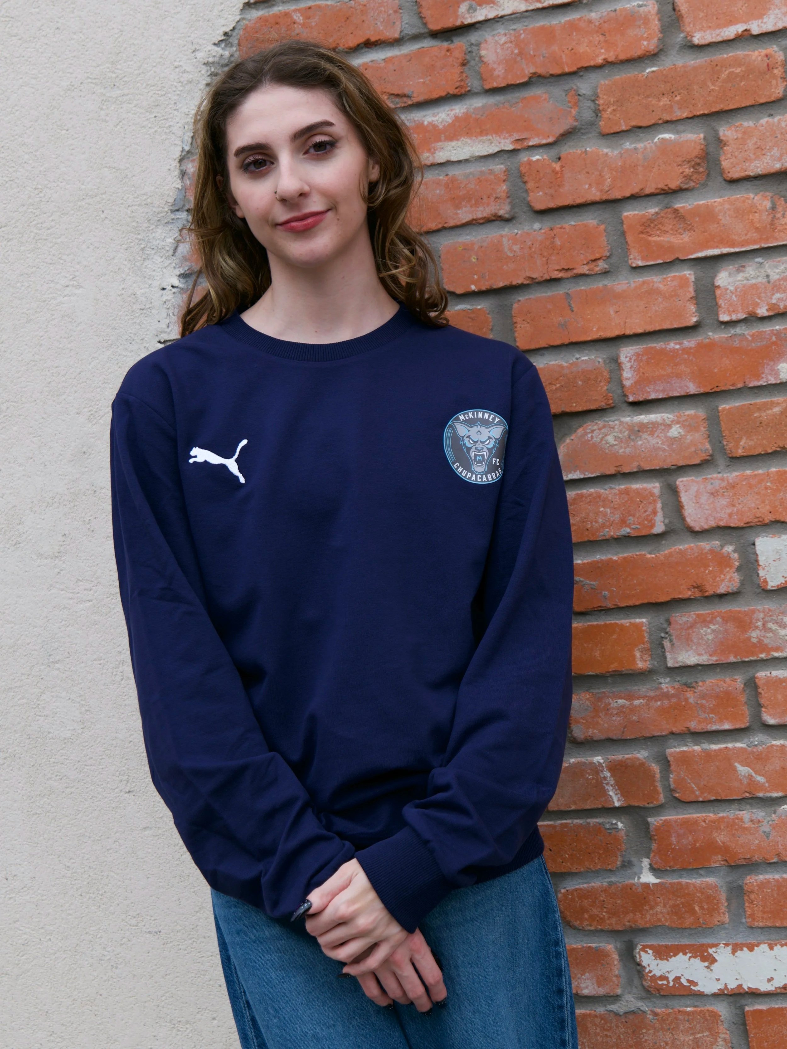 McKinney Chupacabras Navy Blue Puma Crewneck