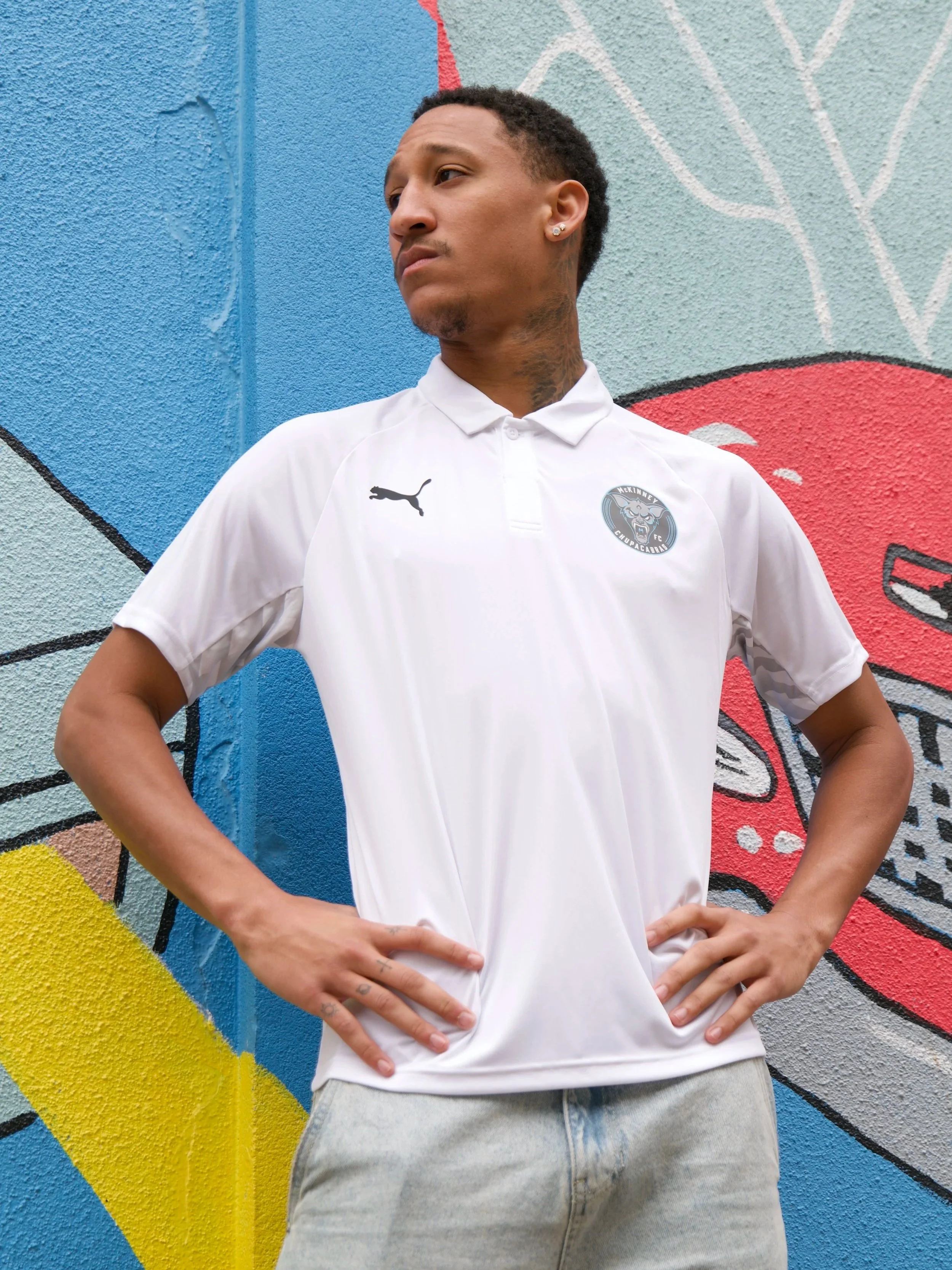McKinney Chupacabras White Puma Polo