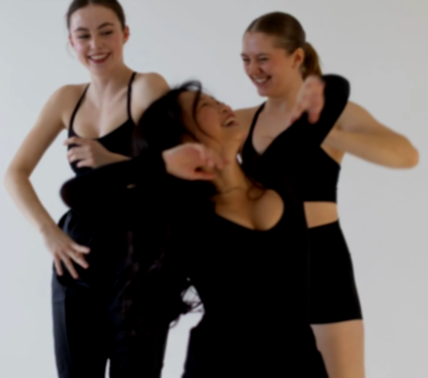 TrueWest models laughing and dancing together