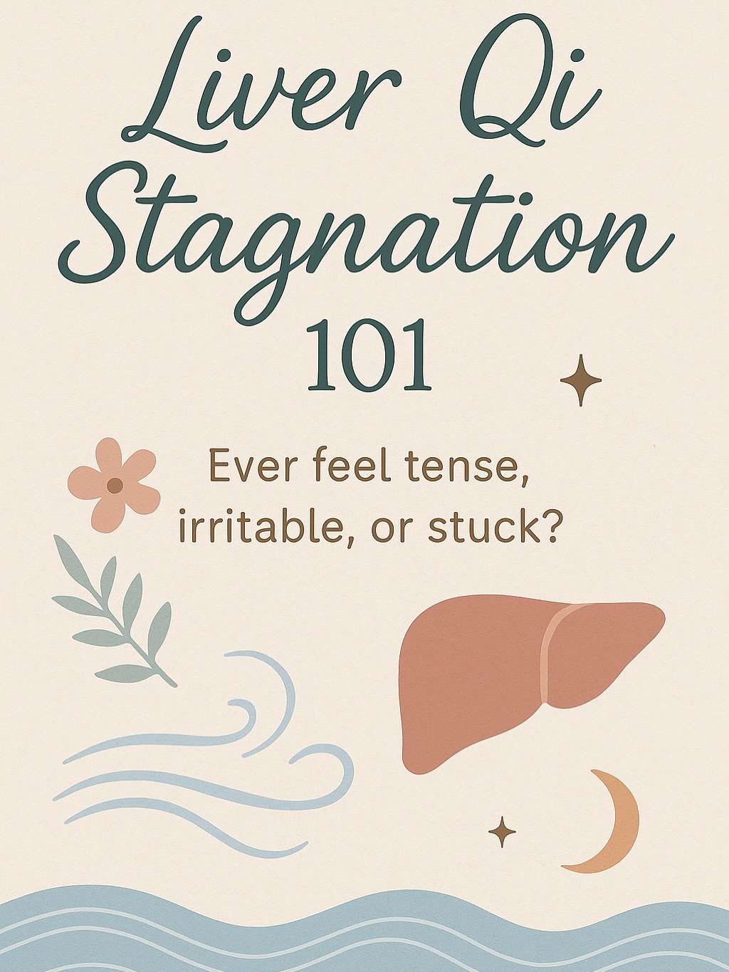 Feeling tense, irritable, or just not like yourself lately?
It could be a sign of Liver Qi Stagnation, which is one of the most common imbalances we treat in Traditional Chinese Medicine 🌿

In TCM, the Liver is responsible for the smooth flow of Qi 