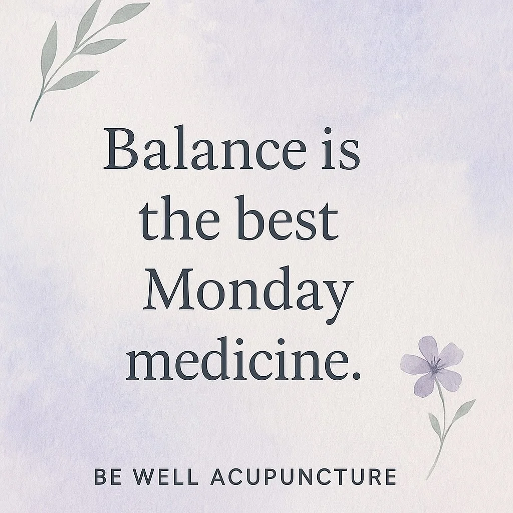 Start your week with intention. Acupuncture restores harmony to your body and mind by helping you feel calmer, lighter, and more focused as you move through the days ahead. ✨
#AcupunctureBenefits #MondayMood