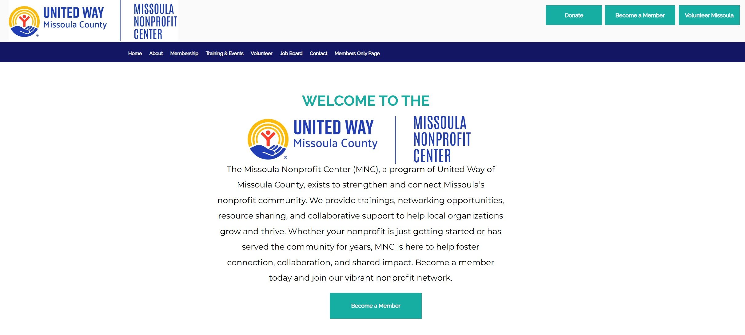 Missoula Nonprofit Center Website