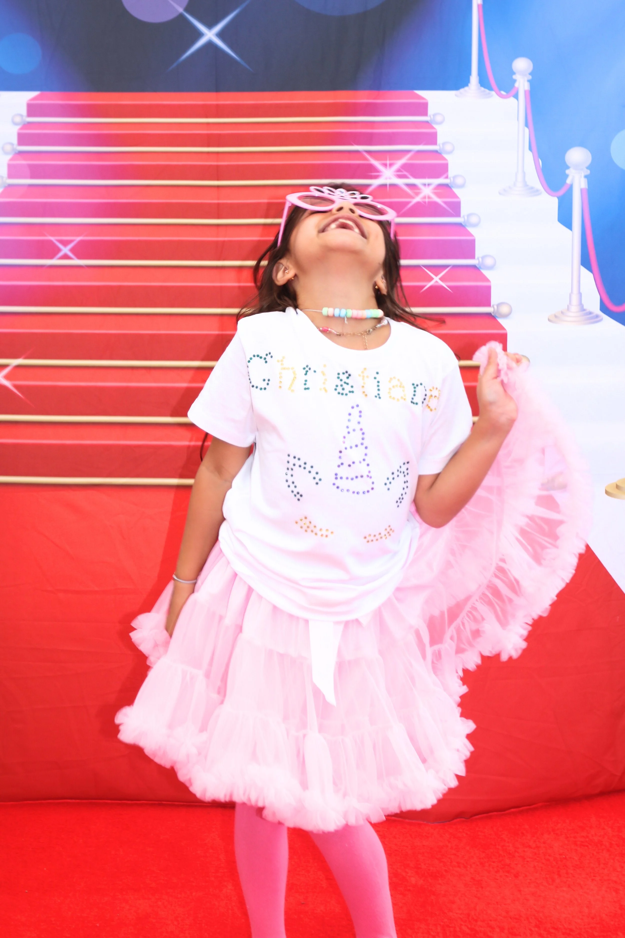 Girl posing in fashion show party at Luvlybubbly