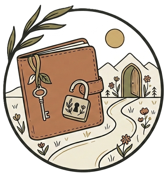 Briefcase with Lock on Path to Mountain home