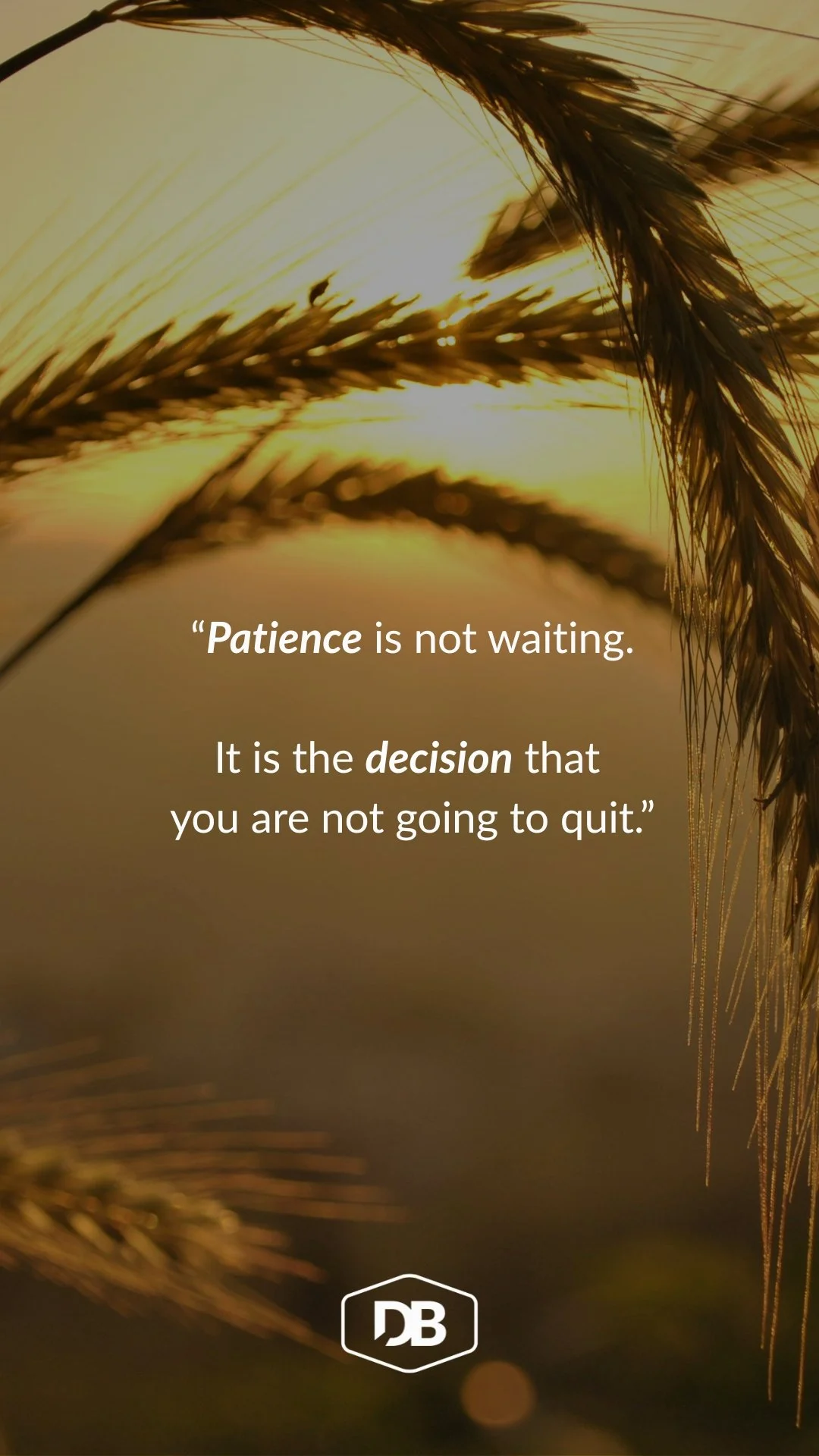 Patience Is a Decision