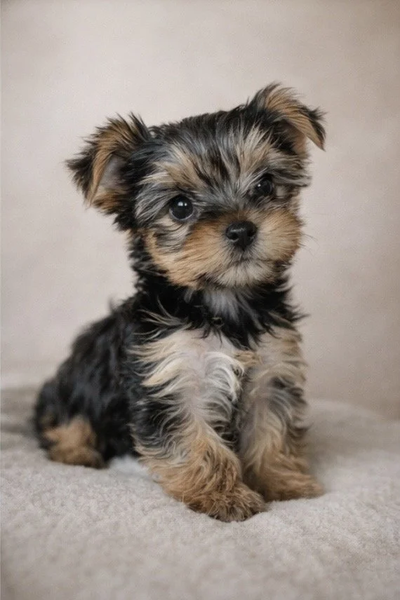 Available female Yorkshire Terrier puppy raised in-home in Southern California