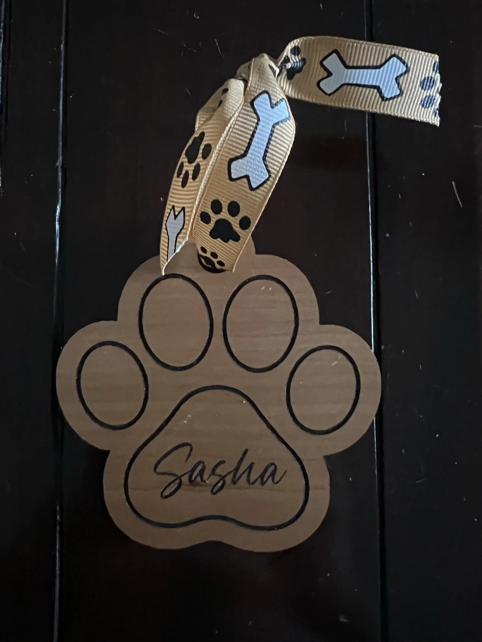 Personalized Paw Print Ornament