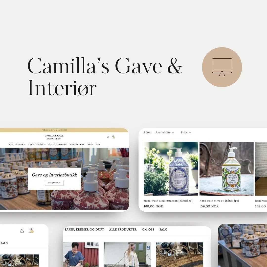 Gratulerer igjen til @camillasgaveoginterioer for splitter ny nettbutikk! Alltid g&oslash;y &aring; hjelpe bedrifter i lokalmilj&oslash;et💫🍃 Ta turen innom nettsiden og sjekk ut alt det spennende de har &aring; tilby 🤩