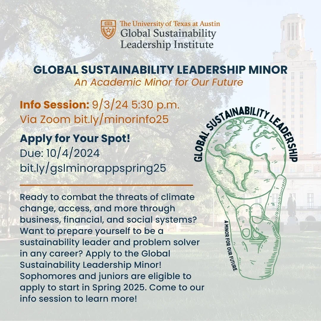 Next week the @utgsli will be hosting an info session for their interdisciplinary minor! Check out the event on 9/3 to learn more!