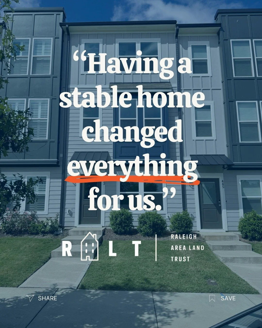 &ldquo;Having a stable home changed everything for us.&rdquo; Stories like this remind us why we do the work. In 2026, we&rsquo;re committed to helping even more families plant roots in Raleigh. 

#RALTStories #affordablehousing