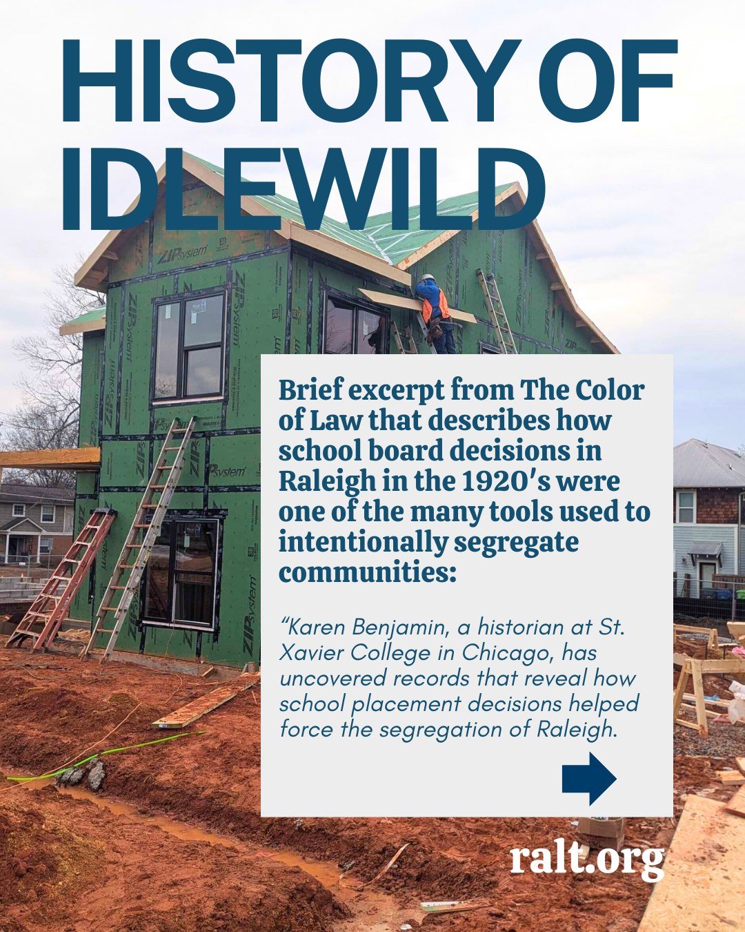 The Cottages of Idlewild will invest in permanent affordability in the historically African American community of Idlewild and seeks to honor the legacy of the neighborhood through partnership and prominent features. 

The site on Lane Street and Idl