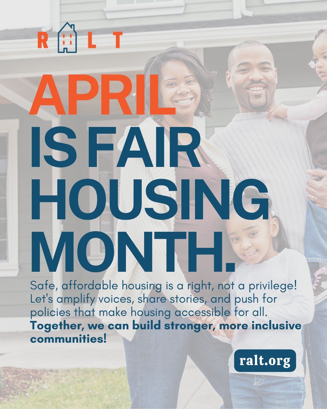 April is Fair Housing Month, a time to recognize the importance of equal access to housing for all. The Fair Housing Act protects individuals from discrimination based on race, color, religion, sex, national origin, disability, and familial status.

