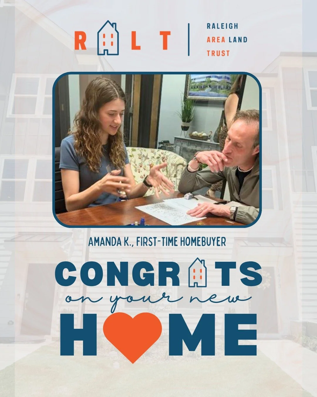 &ldquo;Buying this home is truly a dream come true! I am the first of my generation in my family to buy a home and I never expected to be able to afford a beautiful new construction. RALT made my choice of home easy and were able to answer all my que