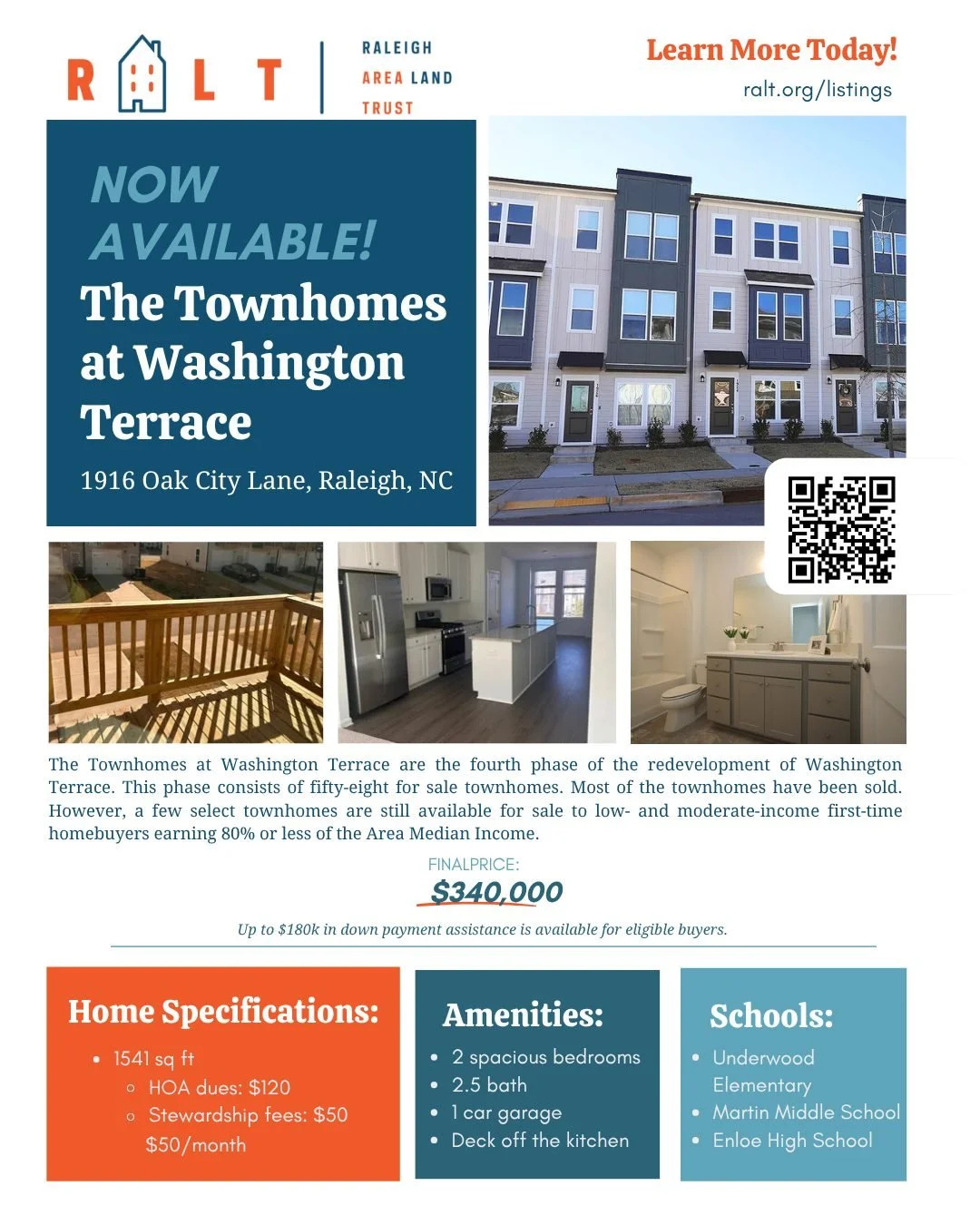 AVAILABLE NOW! 1916 Oak City Lane Raleigh, NC // New Construction 3 level townhome located in the city of Raleigh. The townhome lends itself to 2 spacious bedrooms and 1.5 bathrooms. There is a 1 car garage and a deck off the kitchen to enjoy the out