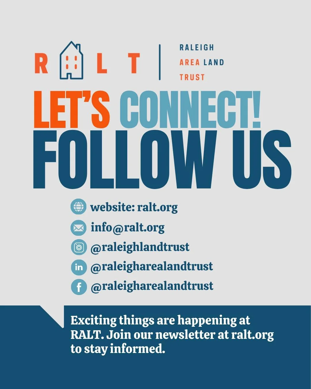 Join the conversation on home equity!&nbsp;Follow us on your preferred social media platform to stay informed on the latest news about #affordablehousing in Raleigh + Wake County. We have exciting updates on Cottage of Idlewild coming! 

Consider sig