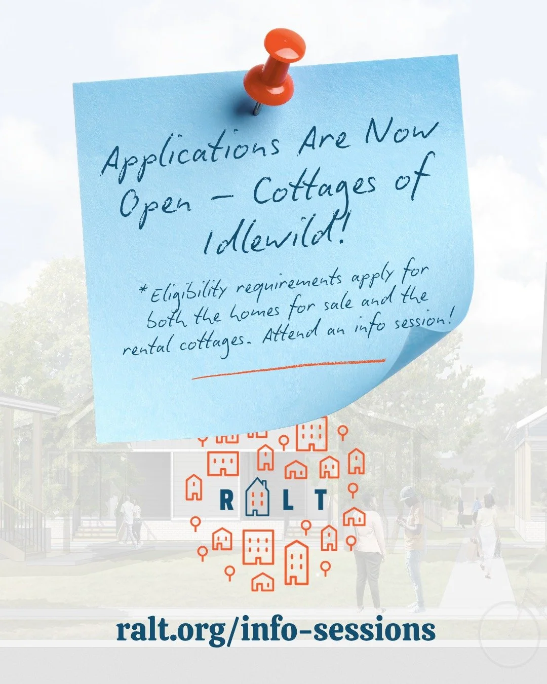 EXCITING NEWS! Applications now being accepted for Cottages of Idlewild!

As we continue the exciting development of the Cottages of Idlewild, we are pleased to announce that applications are now being accepted!

This new community will feature:
14 a