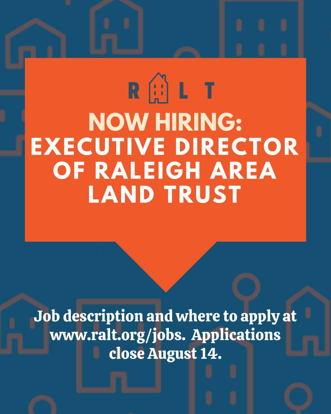 RALT IS HIRING! We are in the process of hiring for the position of Executive Director.  The ED is the chief executive officer of RALT and is responsible for the organization's overall strategic, financial, and operational management. Interested and 