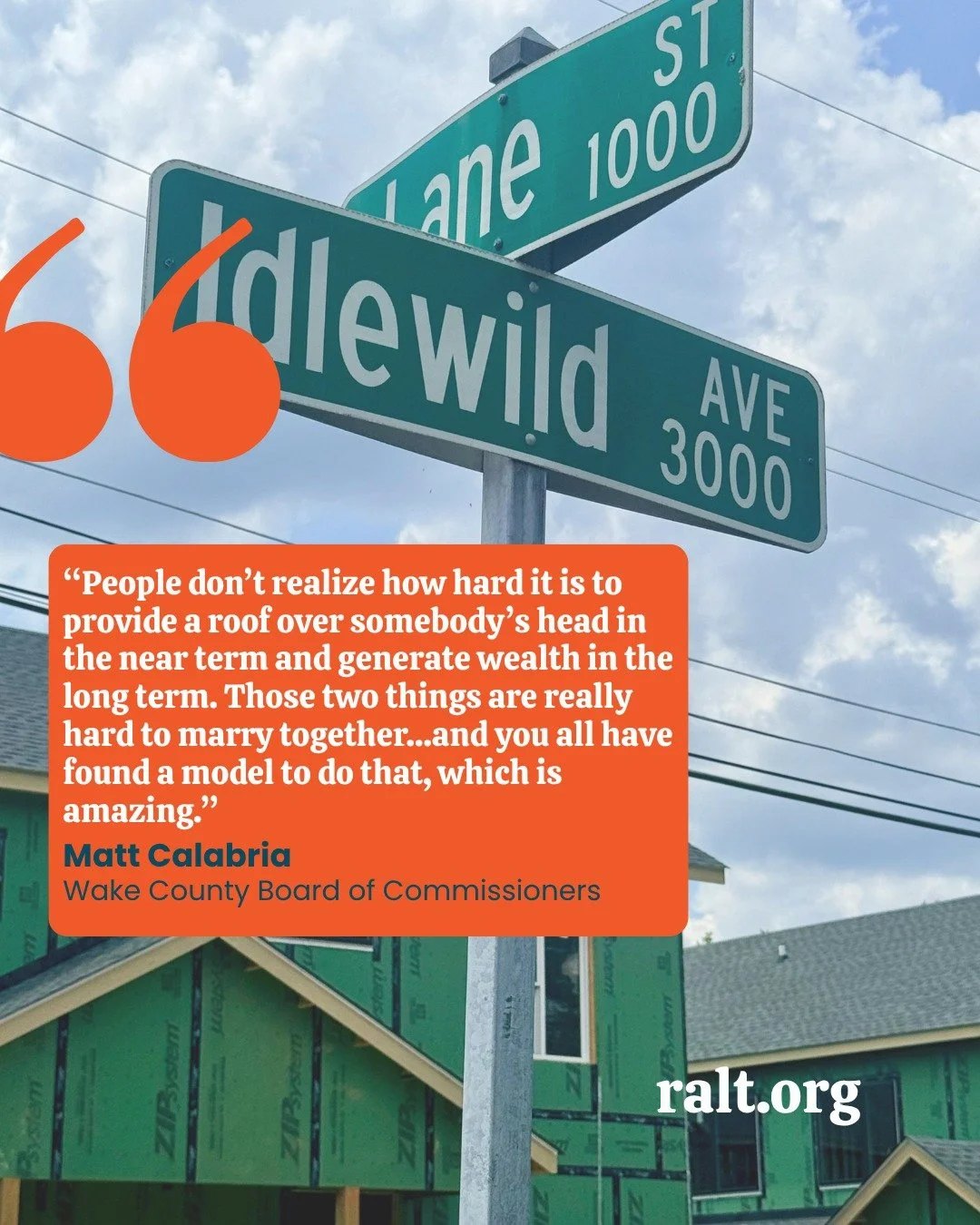 &ldquo;People don&rsquo;t realize how hard it is to provide a roof over somebody&rsquo;s head in the near term and generate wealth in the long term. Those two things are really hard to marry together...and you all have found a model to do that, which