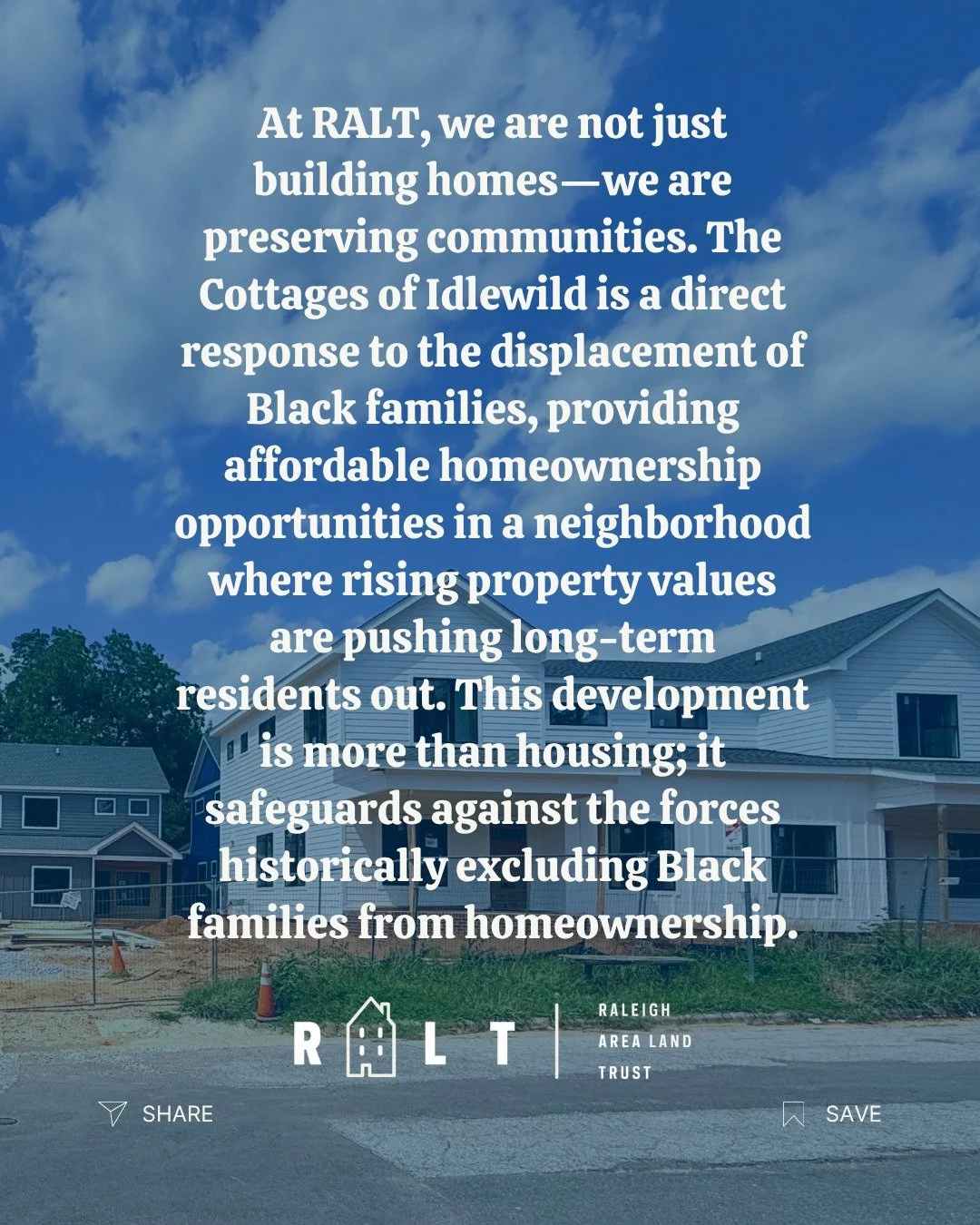 Preserving community is at the heart of our work. The Cottages of Idlewild protects long‑time Black residents from displacement and keeps homeownership within reach for generations to come.