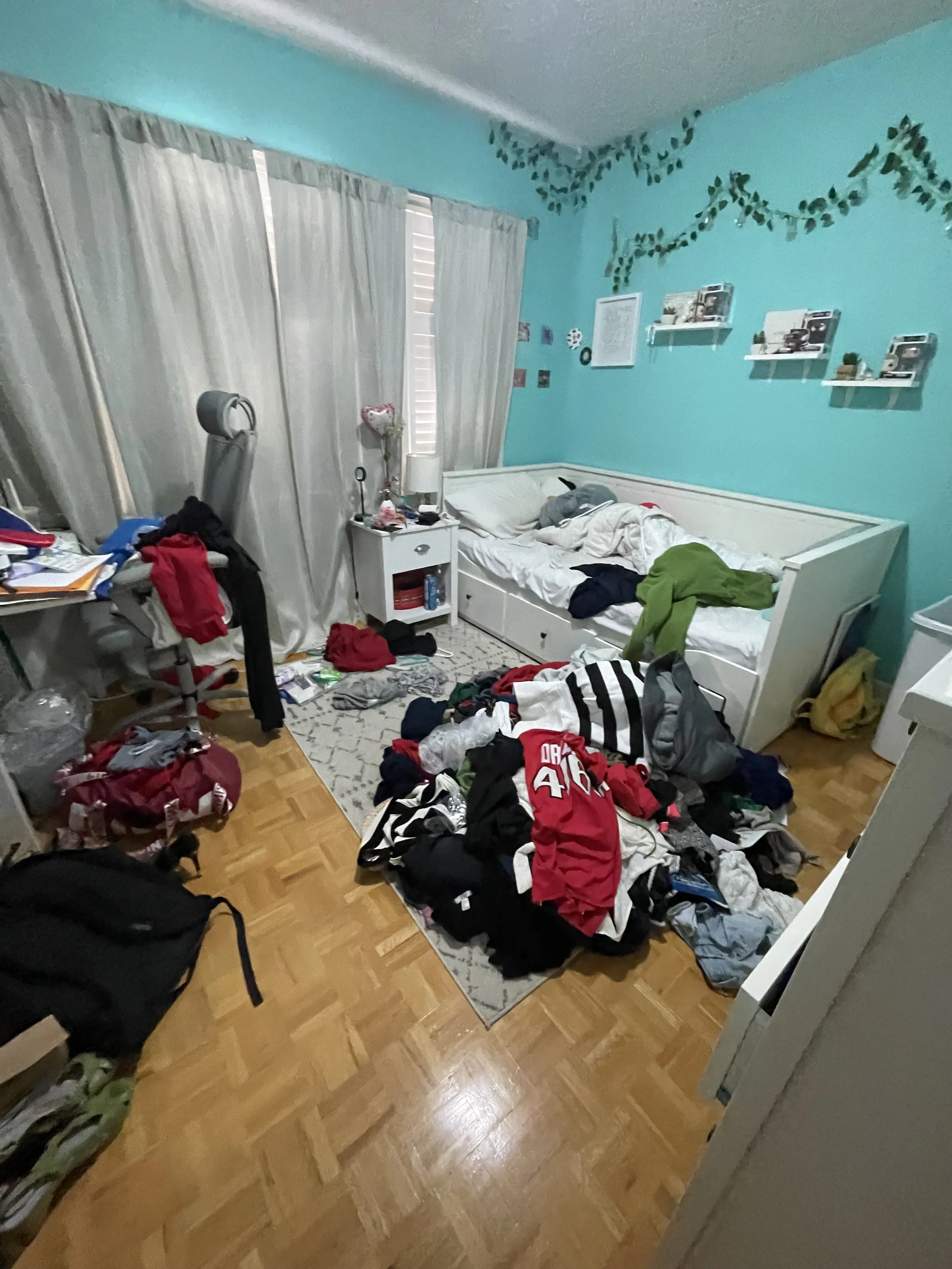 Before Bedroom Organizing 