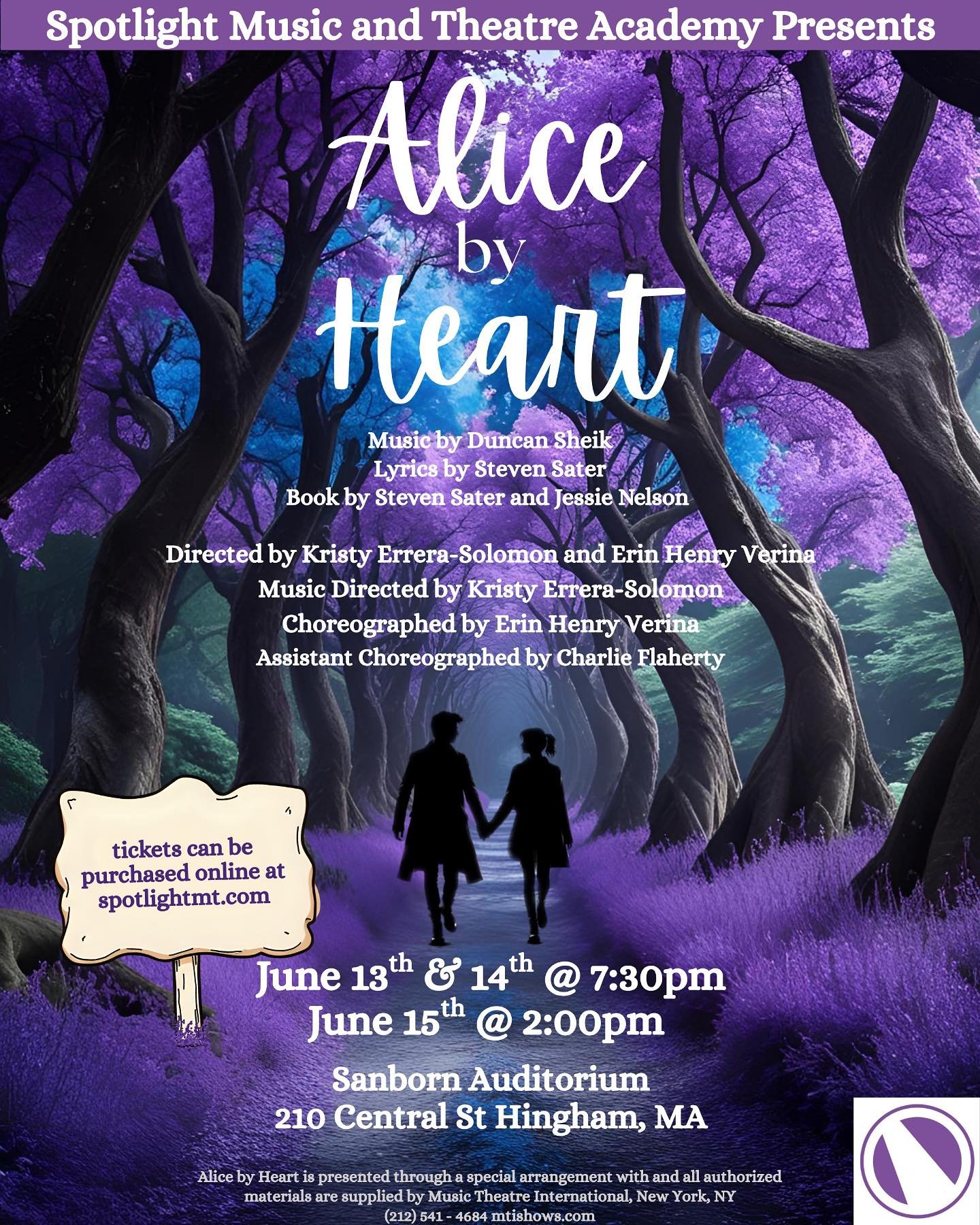 As instructed by the Queen of Hearts, Spotlight Music and Theatre Academy cordially invites you to join us on a journey down the rabbit hole in our production of Alice By Heart! Tickets are on sale NOW at the 🔗 in bio! We can&rsquo;t wait to see you