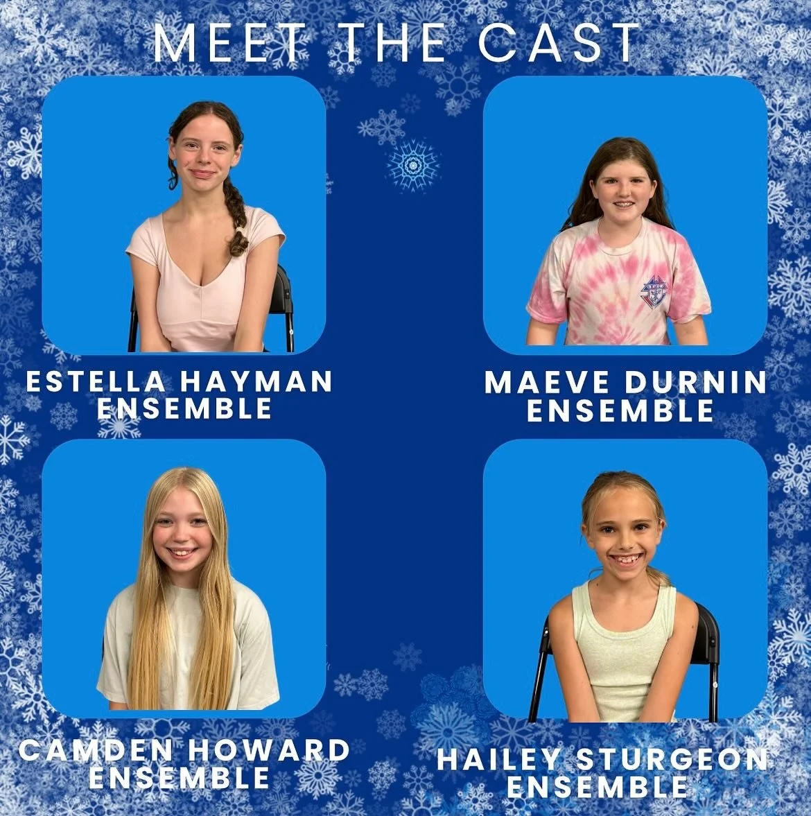 ❄️✨ The freeze continues! ❄️✨
We&rsquo;re thrilled to reveal more of the incredible talent bringing Arendelle to life in our production of Frozen Jr.! 
These cast members are ready to warm your hearts and bring the magic to the stage! 💙🎶 don&rsquo;