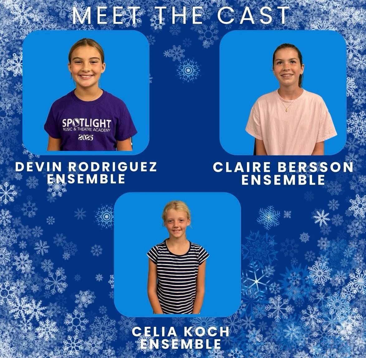 ❄️✨Meet even more of our incredible cast of Frozen Jr! ✨❄️
These talented young performers are ready to bring the snow, the laughs, and the magic of Arendelle to the stage. We&rsquo;re already melting over how amazing they are! ⛄💙