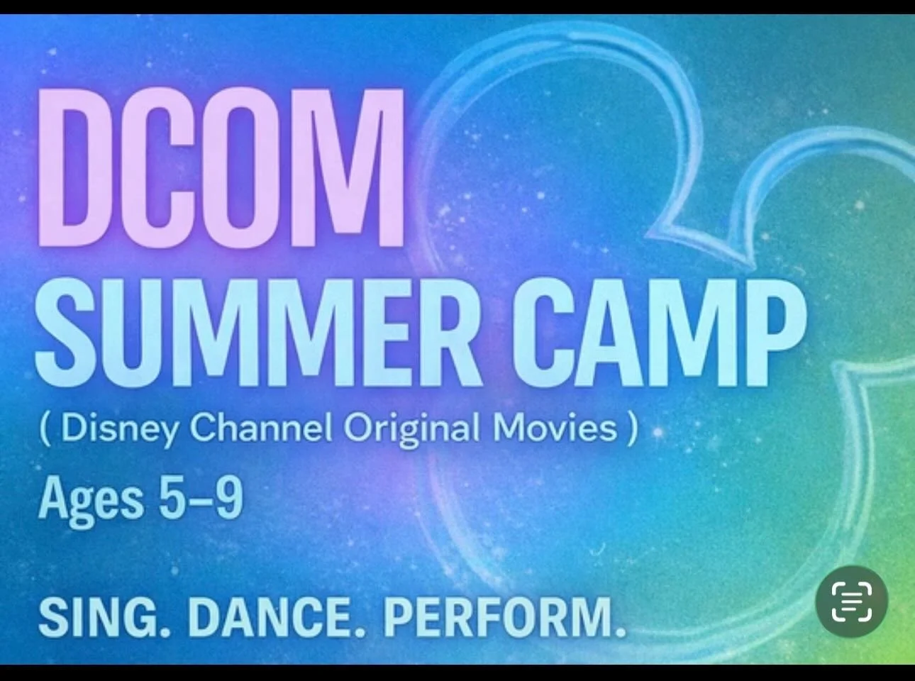 Where the music is loud, the dances are big, and every performer gets their moment in the spotlight. 🎤💃

At Camp DCOM, ages 5&ndash;9 will train like true triple threats! Singing, dancing, acting, and building confidence along the way. High energy.