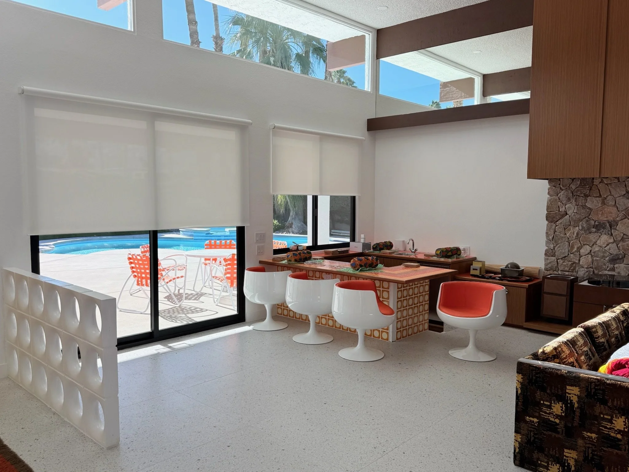 Lutron Palladiom Roller Shades in Palm Springs - 3% Screen Fabric