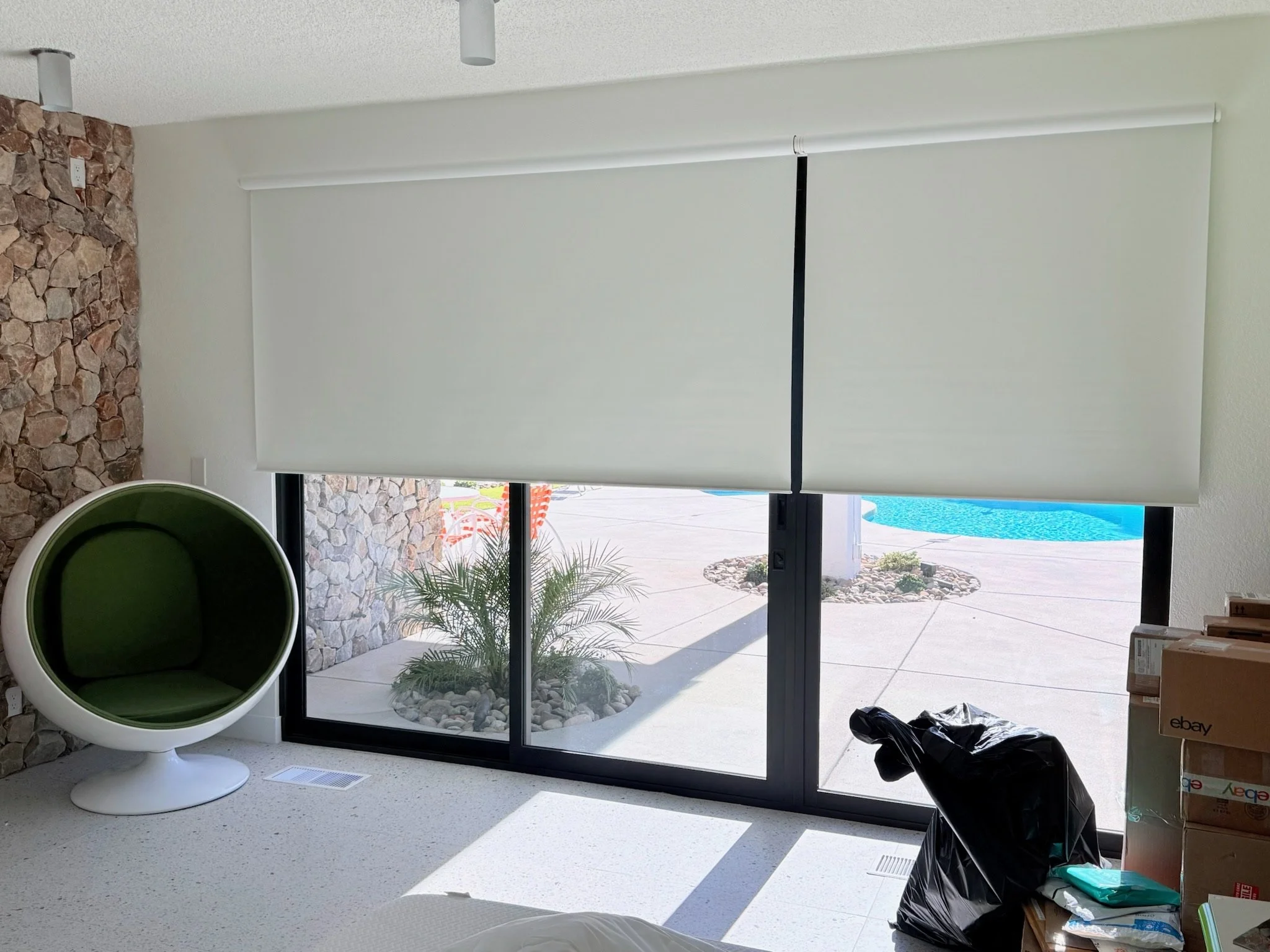 Lutron Palladiom Roller Shades in Palm Springs - Blackout Fabric