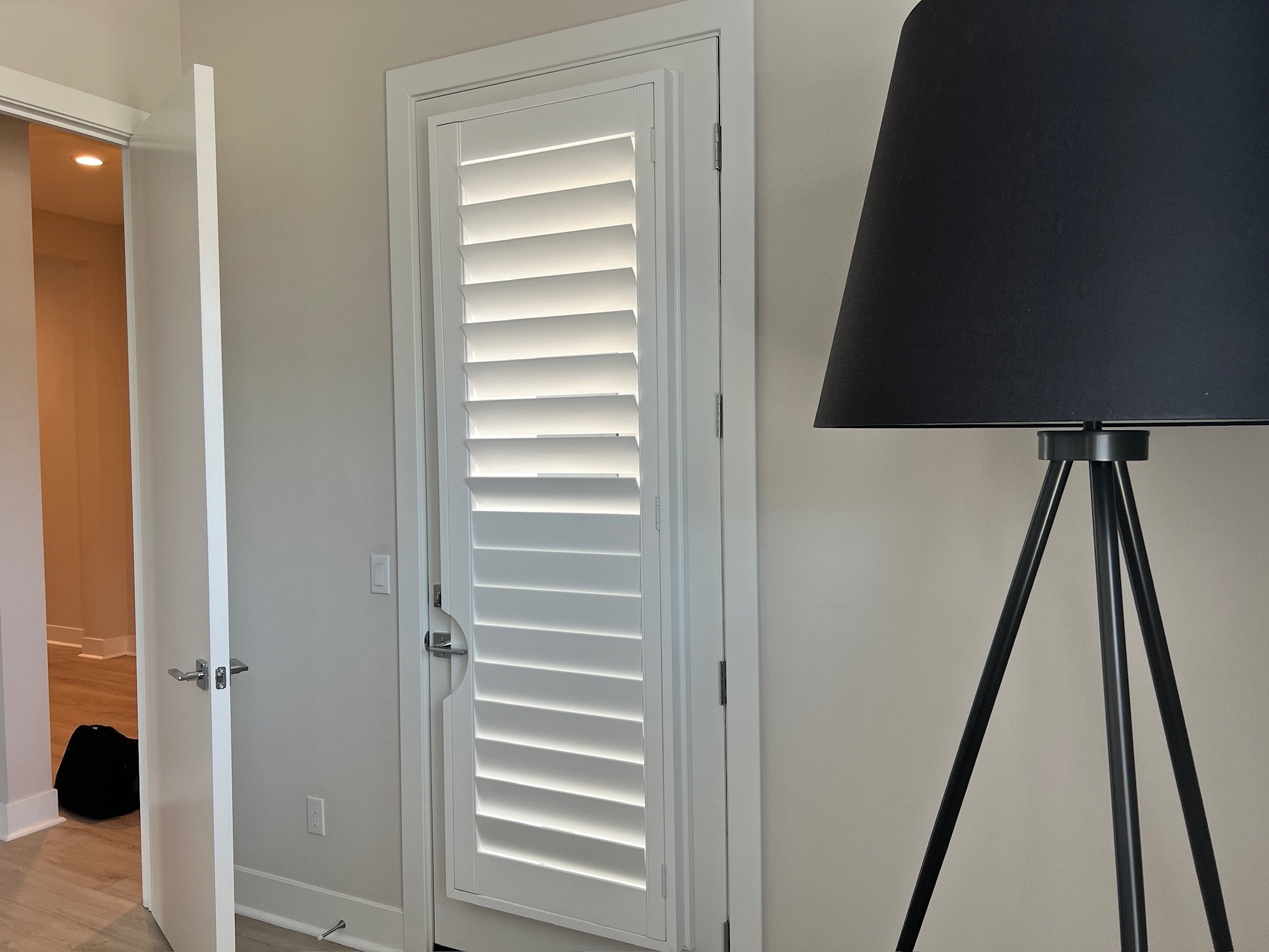 Hidden Wood Tilt Shutters in La Quinta