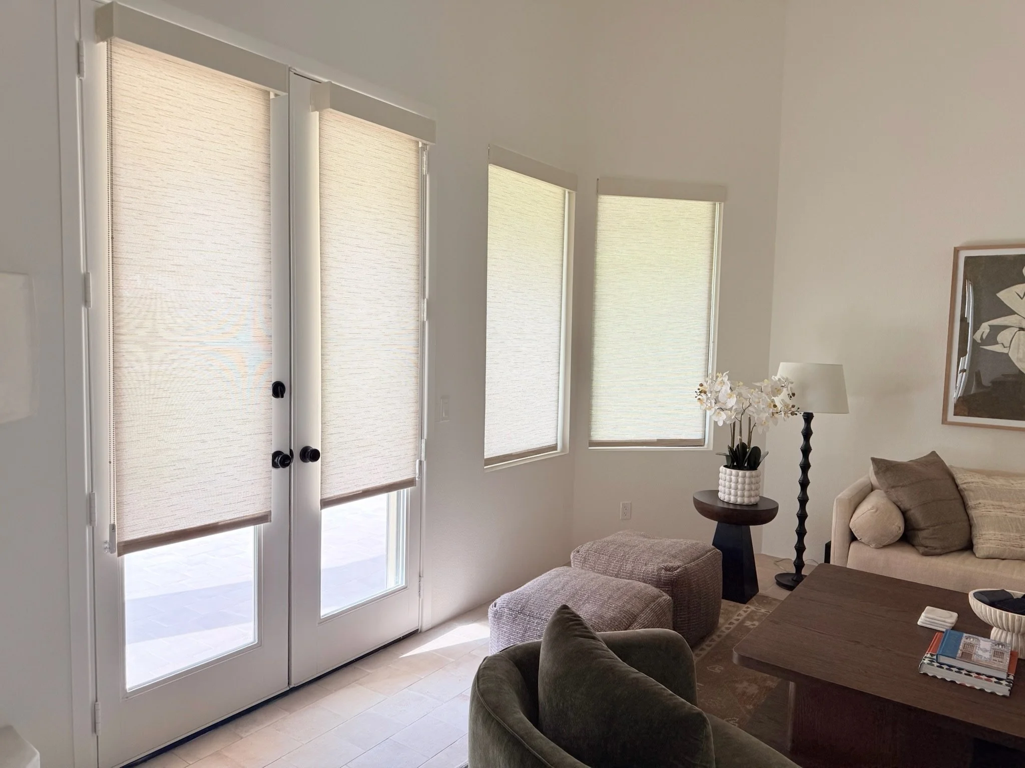 Somfy Motorized Roller Shades in La Quinta - 5% Screen Fabric