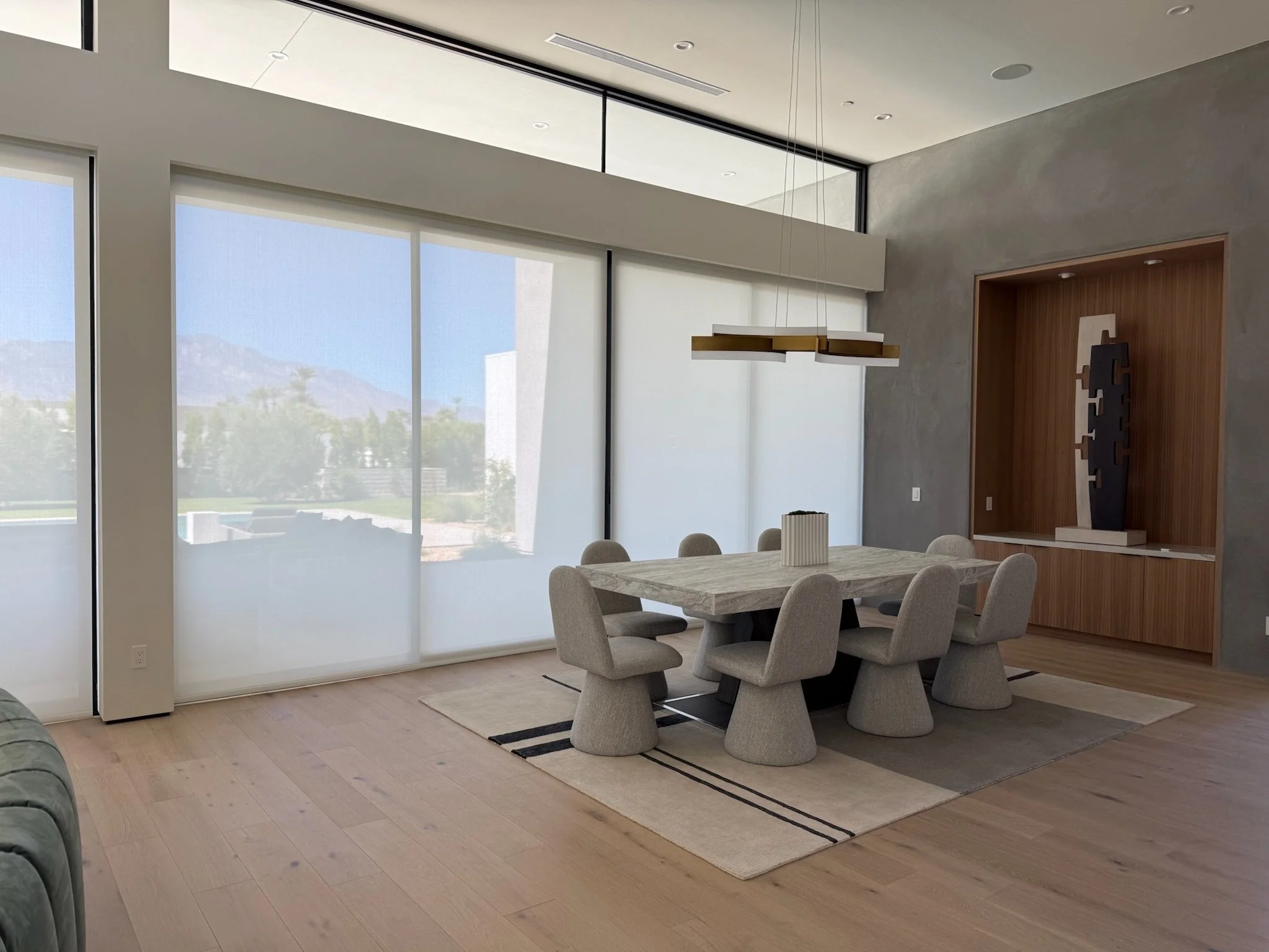 Lutron Motorized Roller Shades in Rancho Mirage - 3% Screen Fabric
