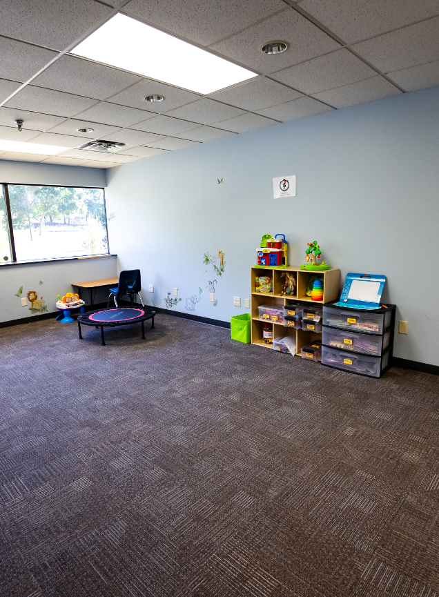 Colorful one-on-one therapy space at the MBS ABA Learning Center