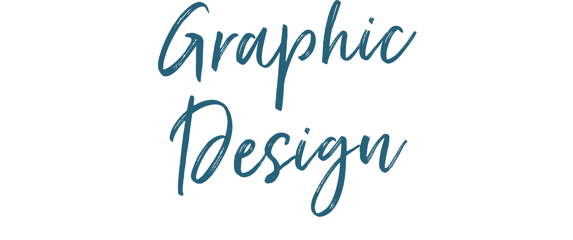 Graphic design with the words "Graphic Design" written in a stylish handwritten font in dark blue.
