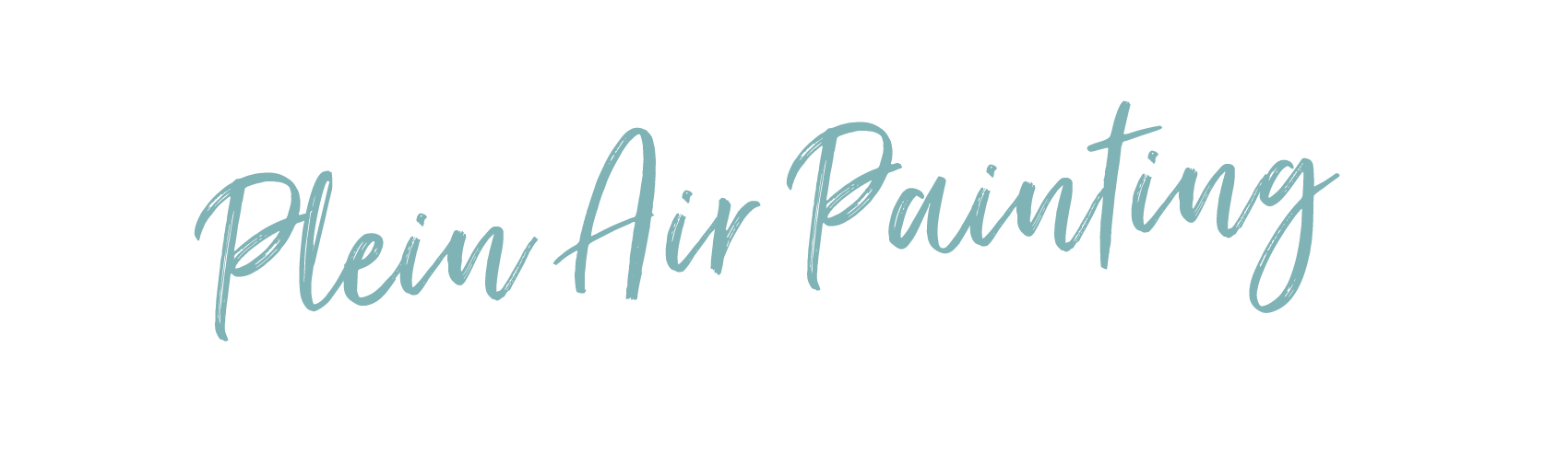Text reading "Plein Air Painting" written in a cursive font.