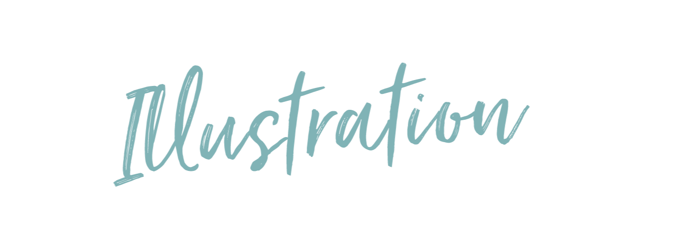 Text saying 'Digital Illustration' in a handwritten style.