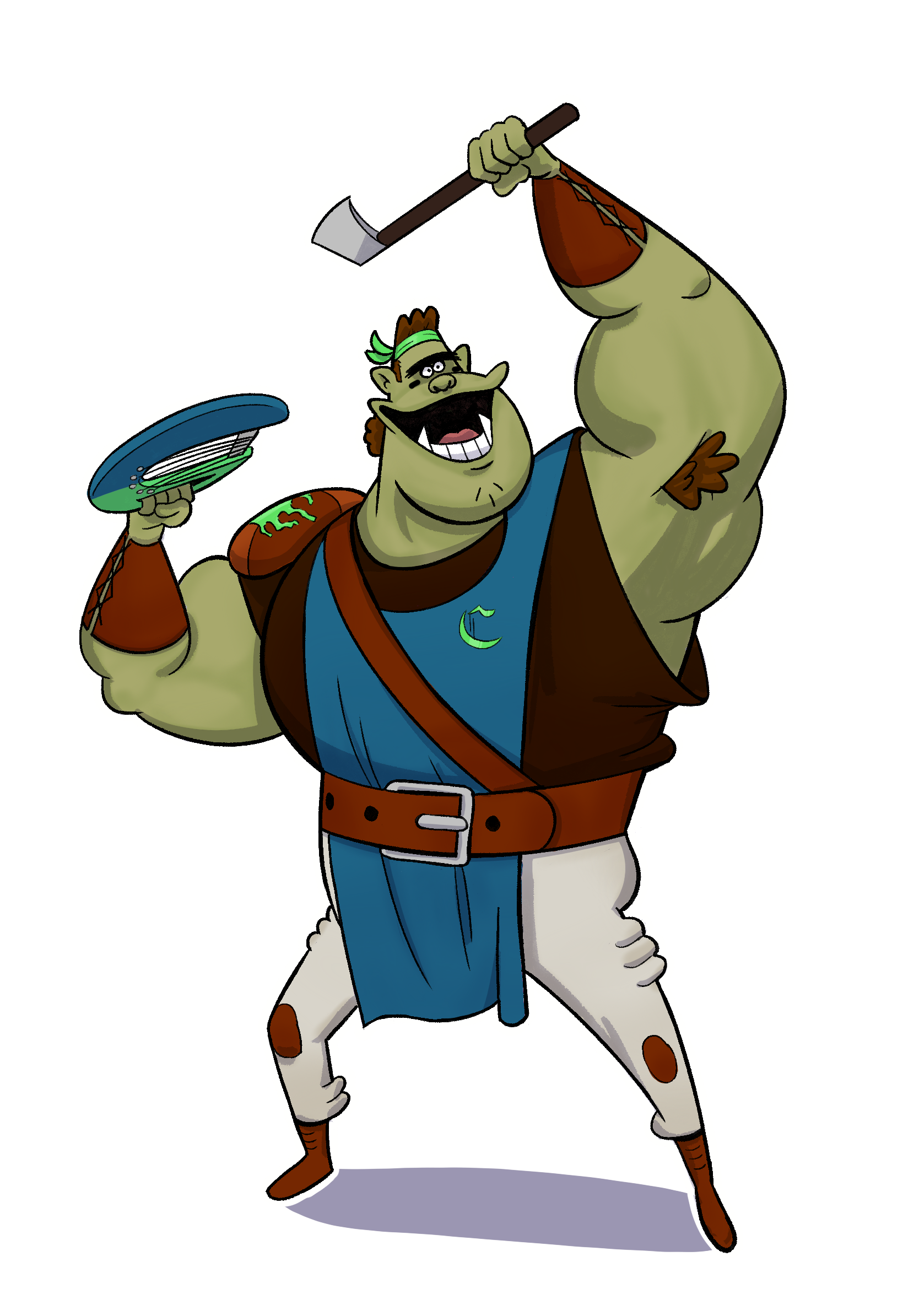 Titen Warchant, half-orc bard/barbarian